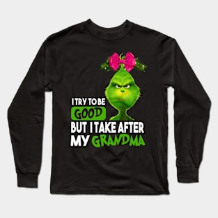 Funny Grinch Christmas Grinch Funny Gift Grinchmas Grinch Lovers Long Sleeve T-Shirt